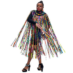 Buy Trendy African Women’s Handmade Multi-Rope Jewelry Set – Matching Tribal Shawl for only $55.99 at Flexi Africa!