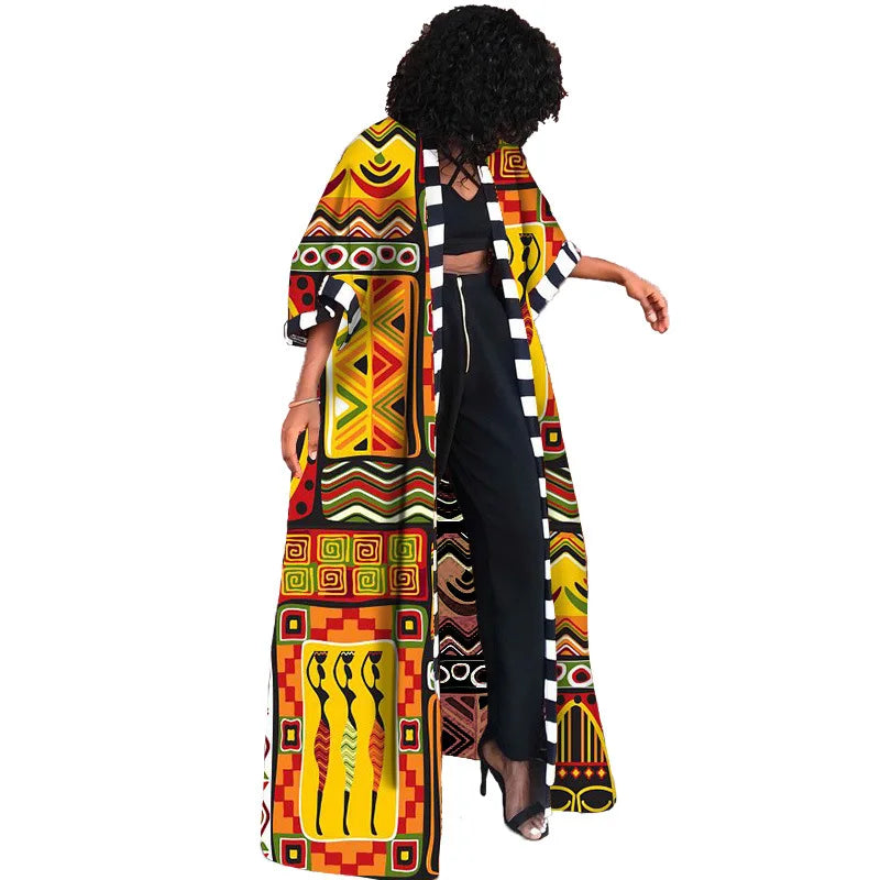 Buy Africa Clothes for Women African Women Printing Long Shirt Coat Dress African Dresses for only $16.02 at Flexi Africa!