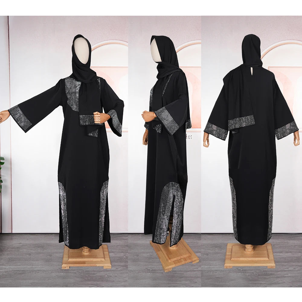Luxury African Caftan Dress for Women – Boubou Robe for Evening Parties - Free Delivery Worldwide only at Flexi Africa