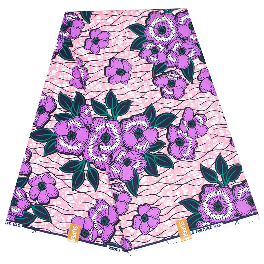 Buy African Ankara Wax Print Fabric – 100% Polyester Block Pattern Material for Sewing for only $4.31 at Flexi Africa!