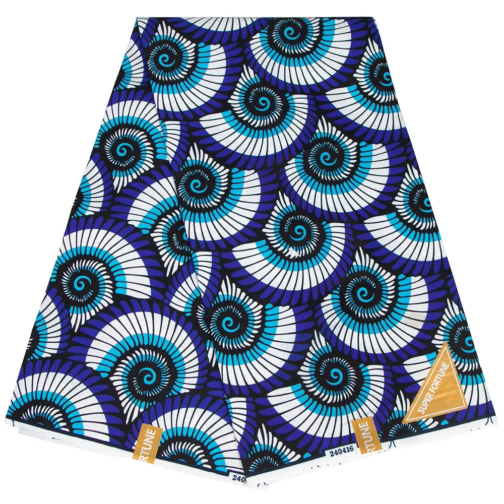 Buy African Ankara Wax Print Fabric – 100% Polyester Block Pattern Material for Sewing for only $4.31 at Flexi Africa!