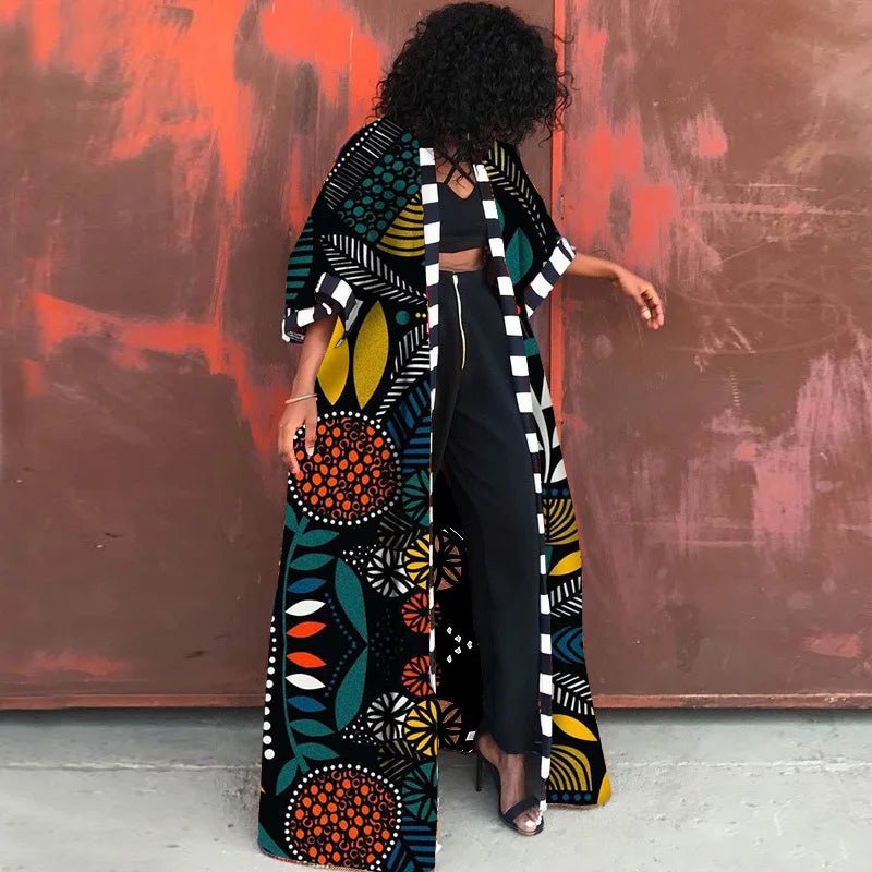 Buy Africa Clothes for Women African Women Printing Long Shirt Coat Dress African Dresses for only $16.02 at Flexi Africa!