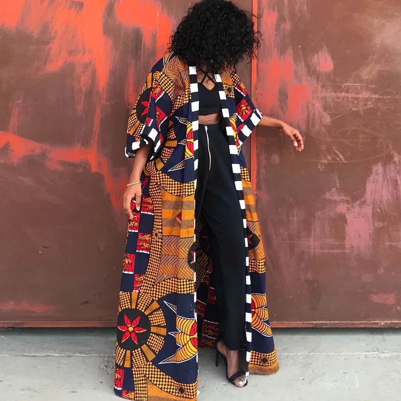 Buy Africa Clothes for Women African Women Printing Long Shirt Coat Dress African Dresses for only $16.02 at Flexi Africa!