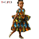African Ankara Dress for Girls – Double - Layer Ruffles Bazin Riche Kids Party Dress - Free Delivery Worldwide only at Flexi Africa