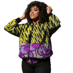 African Ankara Print Bomber Jacket for Women – Cotton Couture Zip - Up Jacket - Free Delivery Worldwide only at Flexi Africa