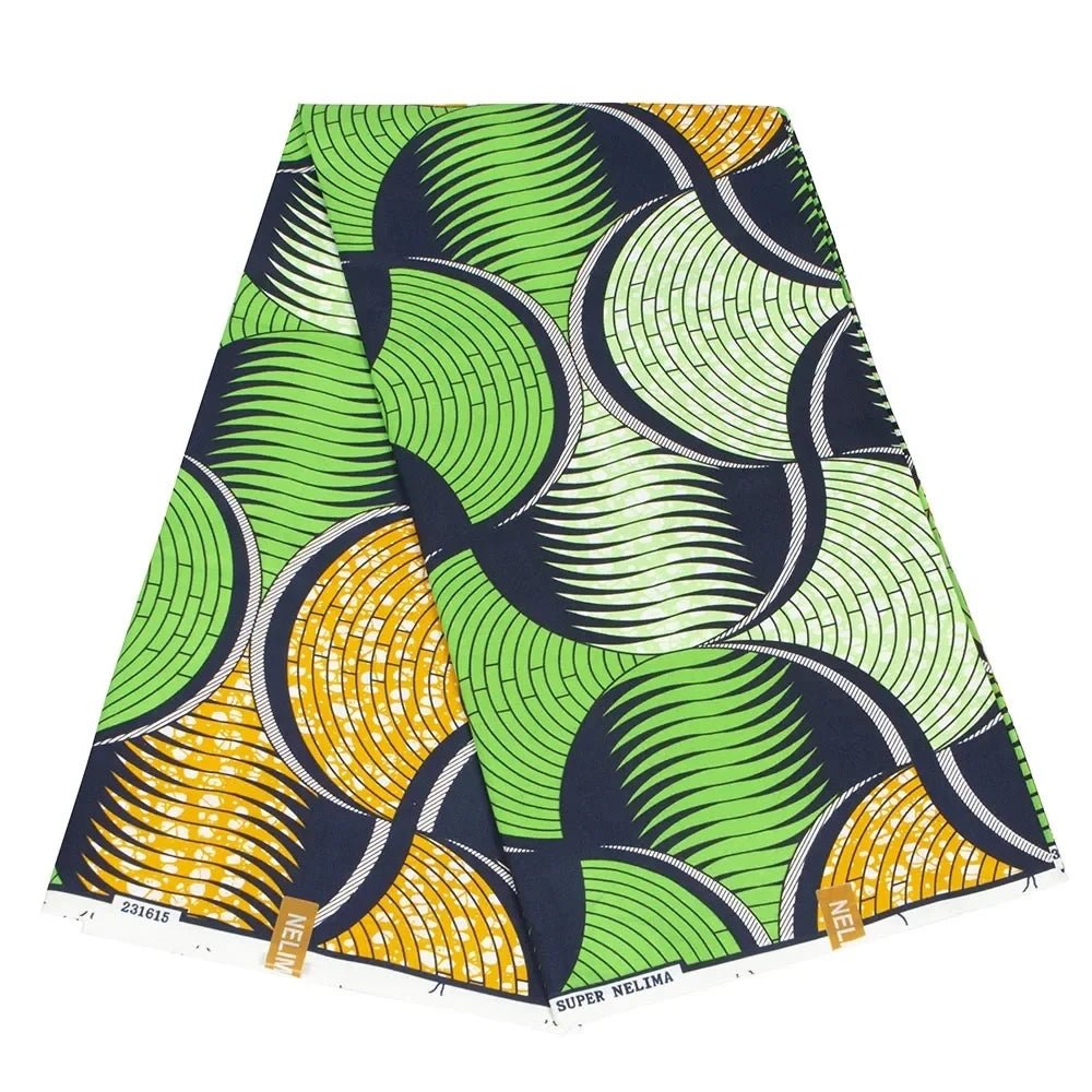 Buy African Ankara Wax Print Fabric – 100% Polyester Block Pattern Material for Sewing for only $4.31 at Flexi Africa!