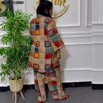 African Ankara Women’s 2PC Set – Matching Pants and Top, Plus Size Elegant Outfit - Free Delivery Worldwide only at Flexi Africa