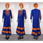 African Clothing for Women – Traditional Plus Size Floral Embroidered Dress - Free Delivery Worldwide only at Flexi Africa