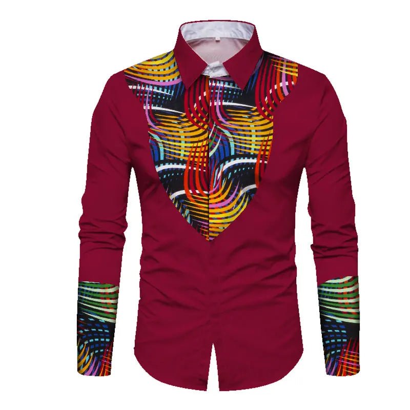 African Couple Matching Outfits – Elegant Lovers’ Traditional Clothing Set, Men’s Shirt & Women’s Long Maxi Dress - Free Delivery Worldwide only at Flexi Africa