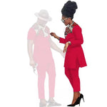 African Couples Matching Clothes – Handmade Bazin Riche Ankara Print for Women and Men - Free Delivery Worldwide only at Flexi Africa