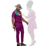 African Couples Matching Clothes – Handmade Bazin Riche Ankara Print for Women and Men - Free Delivery Worldwide only at Flexi Africa