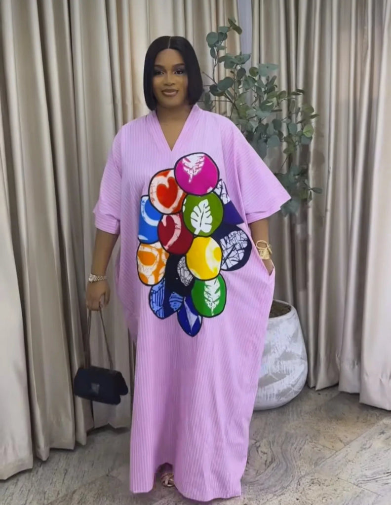 African Dashiki Ankara Evening Gown for Women – Kaftan Abaya Boubou - Free Delivery Worldwide only at Flexi Africa