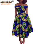 African Dresses for Women Ankara Print Off Shoulder Traditional African Clothing Strapless Dress Ankara Attire