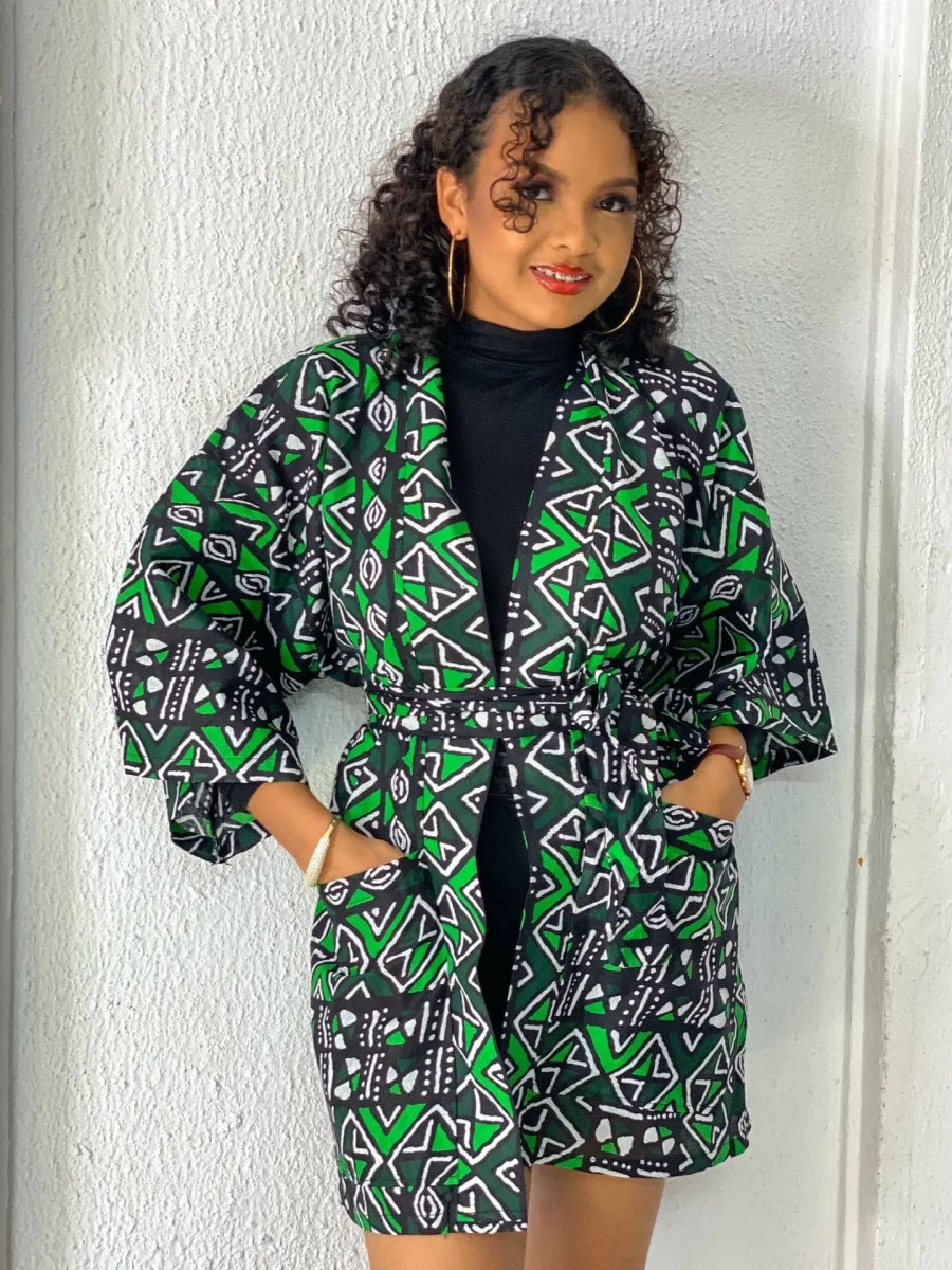 African Dresses For Women Fashion Kimono Cardigan Coat Traditional Floral Print Rich Bazin Vestidos Dashiki Party African Skirts - Free Delivery Worldwide only at Flexi Africa