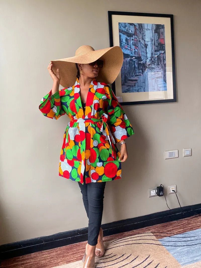African Dresses For Women Fashion Kimono Cardigan Coat Traditional Floral Print Rich Bazin Vestidos Dashiki Party African Skirts - Free Delivery Worldwide only at Flexi Africa