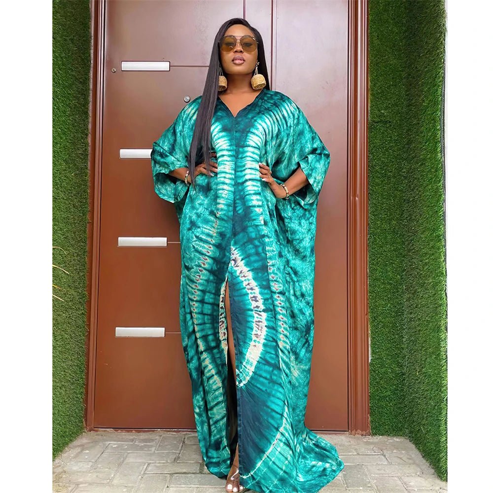 African Dresses for Women: Hijab Kaftan Boubou Robe with Scarf - Free Delivery Worldwide only at Flexi Africa