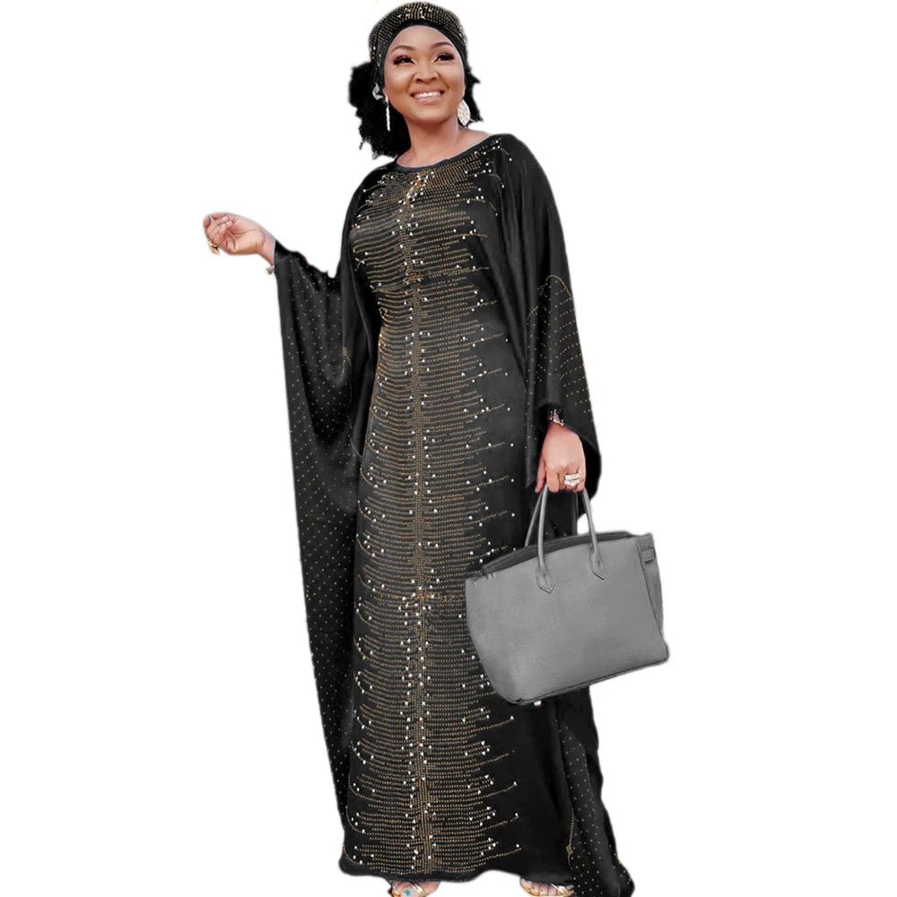 African Dresses for Women Fashion Dashiki Traditional Africa Clothes Outfit Evening Gown and Headtie - Free Delivery Worldwide only at Flexi Africa