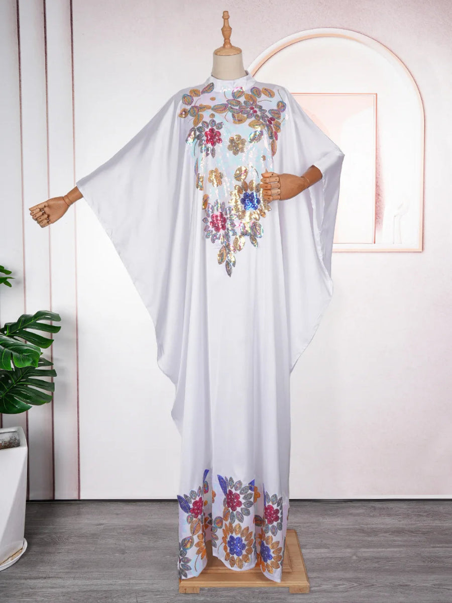 African Dresses for Women Sequin Evening Gown Boubou Robe Ankara Dashiki Muslim Dress Morocco Kaftan Dubai Abaya Djellaba Caftan - Free Delivery Worldwide only at Flexi Africa