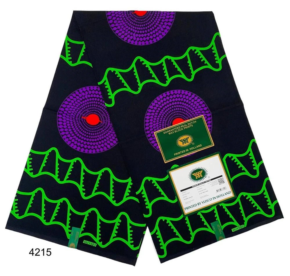 African Fabrics Wax 100% Cotton Wax Prints Good Quality Wax Loincloth For Women Dress 6 Yards - Free Delivery Worldwide only at Flexi Africa