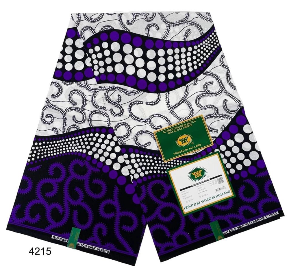 African Fabrics Wax 100% Cotton Wax Prints Good Quality Wax Loincloth For Women Dress 6 Yards - Free Delivery Worldwide only at Flexi Africa