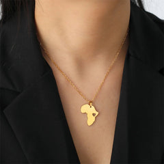 African Heart Stainless Steel Necklace: Symbolic South Africa Map Pendant - Flexi Africa - Free Delivery www.flexiafrica.com