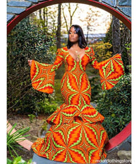 African mermaid dress, Ankara gown African maxi mermaid gown, African prom dress African print dress Ankara gown, African floor length dress - Free Delivery Worldwide only at Flexi Africa