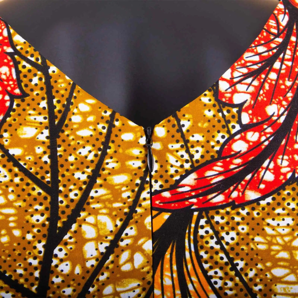 African Print Dresses for Women Maxi Dress Deep V - neck Sleeveless High Waist Plus Size Casual Ankara Attire Sexy Party A2225015 - Free Delivery Worldwide only at Flexi Africa