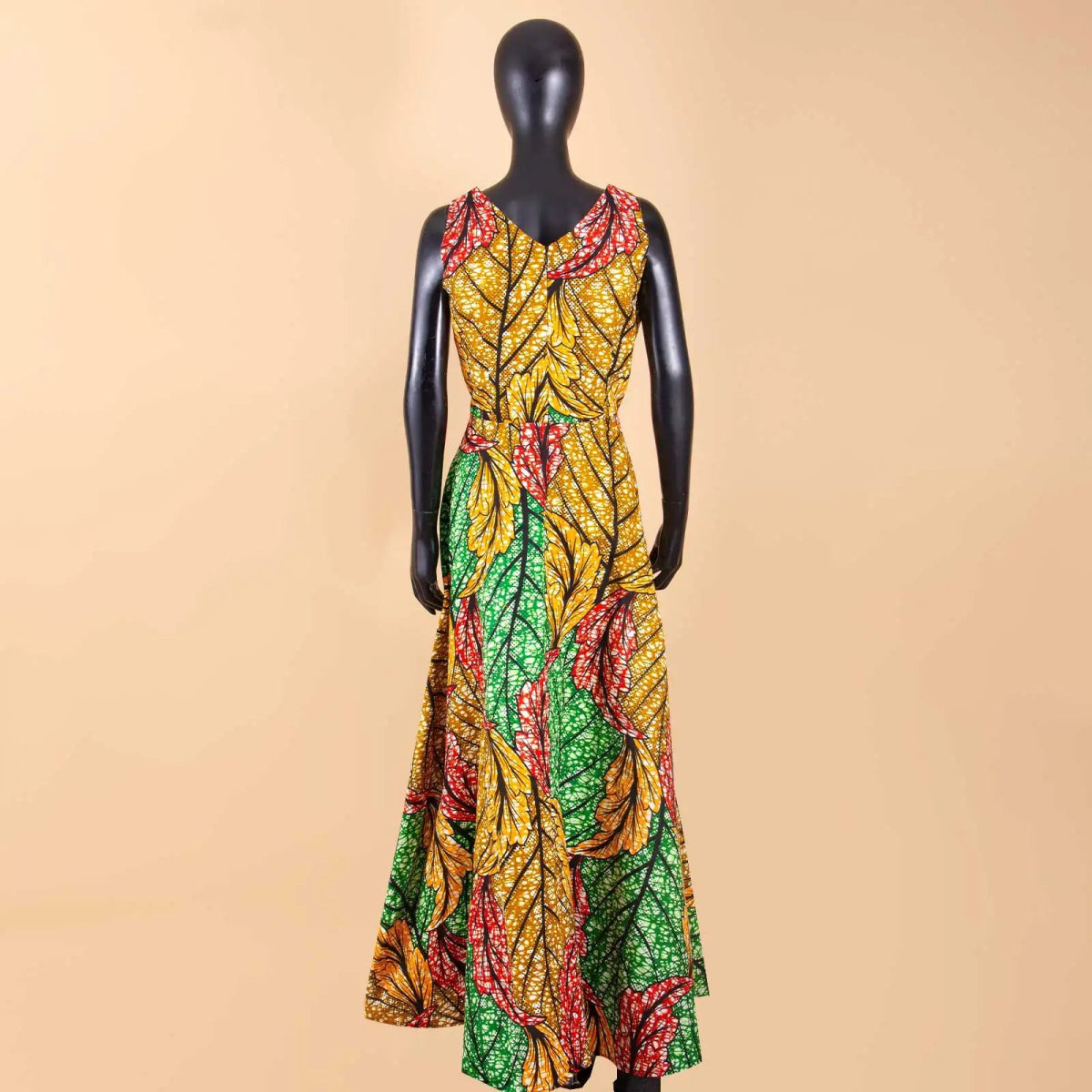 African Print Dresses for Women Maxi Dress Deep V - neck Sleeveless High Waist Plus Size Casual Ankara Attire Sexy Party A2225015 - Free Delivery Worldwide only at Flexi Africa