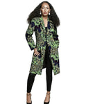 African Print Long Blazer Coat for Women – Ankara Couture Jacket - Free Delivery Worldwide only at Flexi Africa