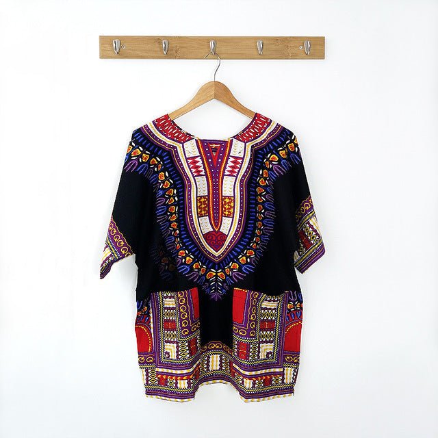 African Traditional Print Cotton Dashiki T-shirts Fashion Clothing - Flexi Africa - Flexi Africa offers Free Delivery