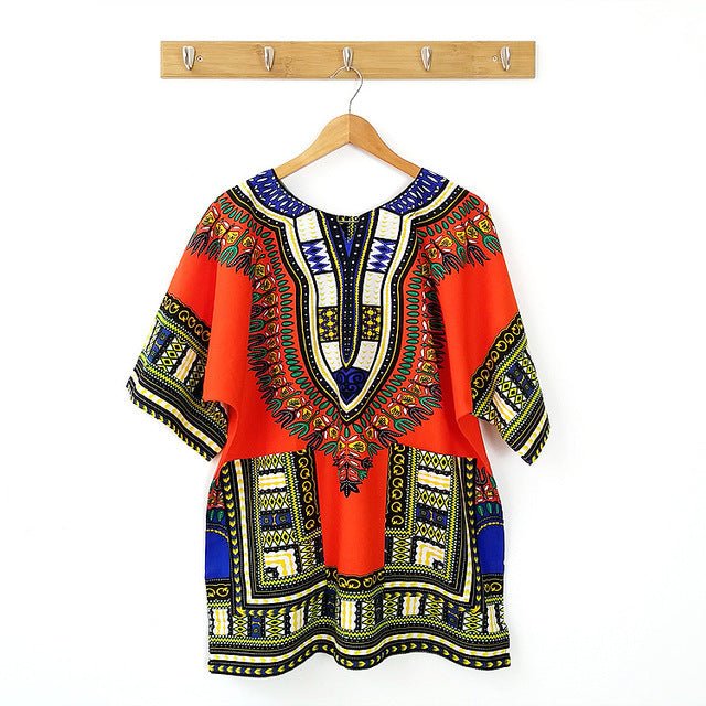 African Traditional Print Cotton Dashiki T-shirts Fashion Clothing - Flexi Africa - Flexi Africa offers Free Delivery