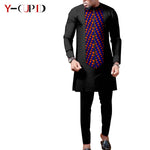 African Wedding Couple Set – Women’s Dashiki Print Dress & Men’s Kaftan Top and Pant Outfit - Free Delivery Worldwide only at Flexi Africa