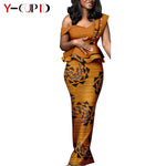 African Wedding Couple Set – Women’s Dashiki Print Dress & Men’s Kaftan Top and Pant Outfit - Free Delivery Worldwide only at Flexi Africa