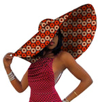 African Women Hat Summer Beach Hats Large Brim Sun Protection Fashion Ankara Cap Hat Customized Product - Free Delivery Worldwide only at Flexi Africa