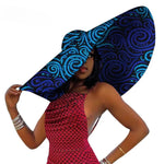 African Women Hat Summer Beach Hats Large Brim Sun Protection Fashion Ankara Cap Hat Customized Product - Free Delivery Worldwide only at Flexi Africa