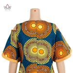 African Women’s Cotton Wax Print Dress – Dashiki Short Sleeve O - Neck Pencil Dress - Free Delivery Worldwide only at Flexi Africa