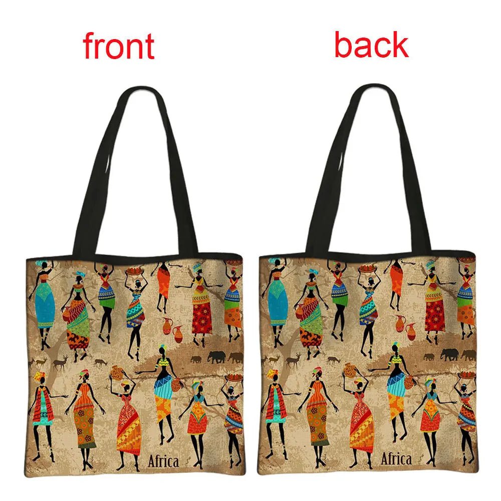 African Women's Style Handbag: Traditional Printed Top-Handle and Shoulder Tote Bags for Females - Flexi Africa - FREE POST