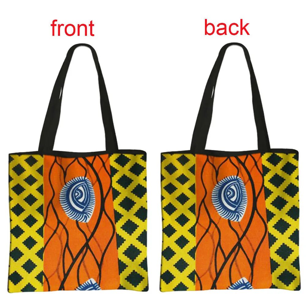 African Women's Style Handbag: Traditional Printed Top-Handle and Shoulder Tote Bags for Females - Flexi Africa - FREE POST