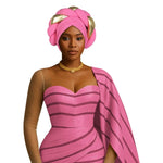 Already Made Big Braid Turban Cap – Nigerian Aso Oke Auto Gele Party Headwrap - Free Delivery Worldwide only at Flexi Africa