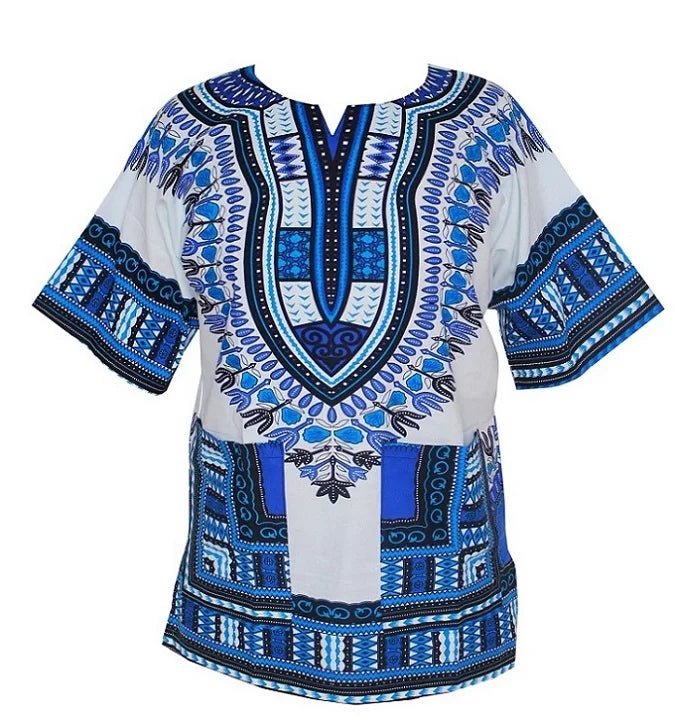 Authentic African Dashiki T-shirt: Traditional Print in 100% Cotton - Flexi Africa - Free Delivery www.flexiafrica.com