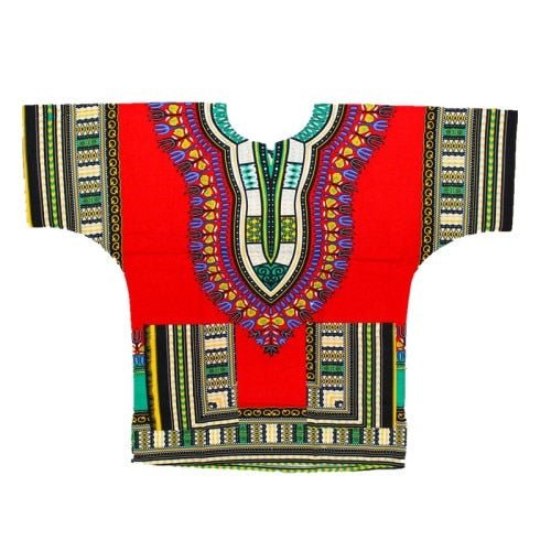 African Dashiki T-Shirt: Men's 100% Cotton Traditional Print Shirt for a Bold and Stylish Look - Free Delivery Worldwide