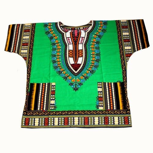 African Dashiki T-Shirt: Men's 100% Cotton Traditional Print Shirt for a Bold and Stylish Look - Free Delivery Worldwide