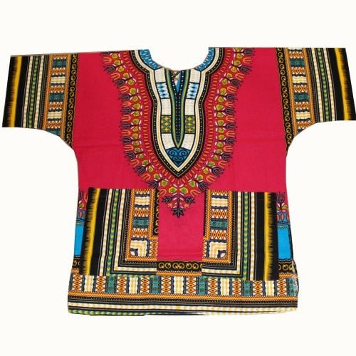 African Dashiki T-Shirt: Men's 100% Cotton Traditional Print Shirt for a Bold and Stylish Look - Free Delivery Worldwide