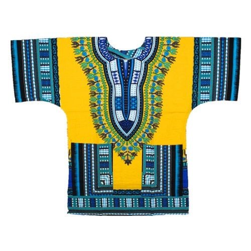 African Dashiki T-Shirt: Men's 100% Cotton Traditional Print Shirt for a Bold and Stylish Look - Free Delivery Worldwide