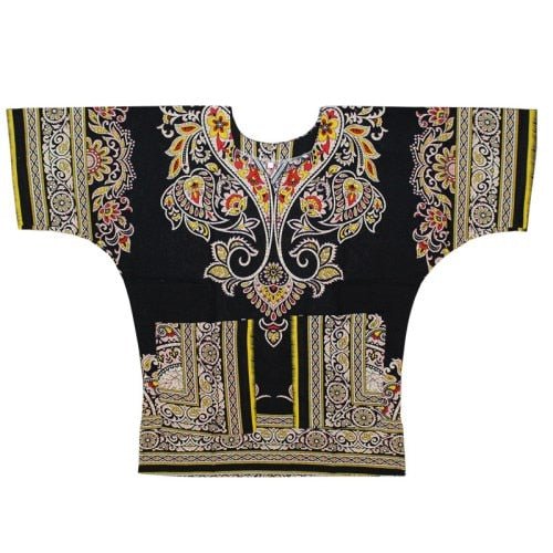 African Dashiki T-Shirt: Men's 100% Cotton Traditional Print Shirt for a Bold and Stylish Look - Free Delivery Worldwide