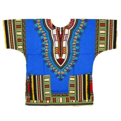 African Dashiki T-Shirt: Men's 100% Cotton Traditional Print Shirt for a Bold and Stylish Look - Free Delivery Worldwide