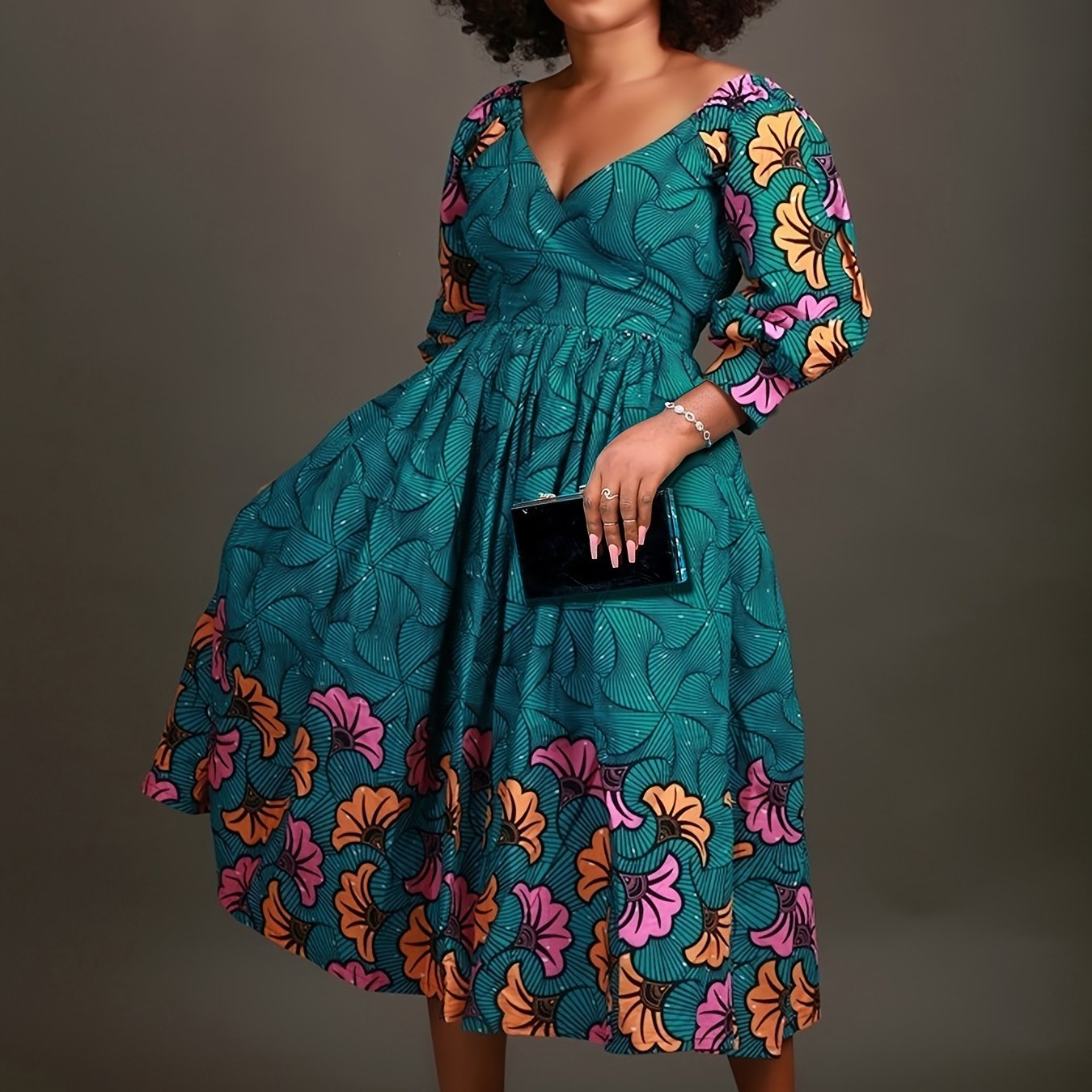 Buy Women’s Plus Size Casual Floral Stretch Polyester, Spring/Fall Wear for only $16.67 at Flexi Africa!