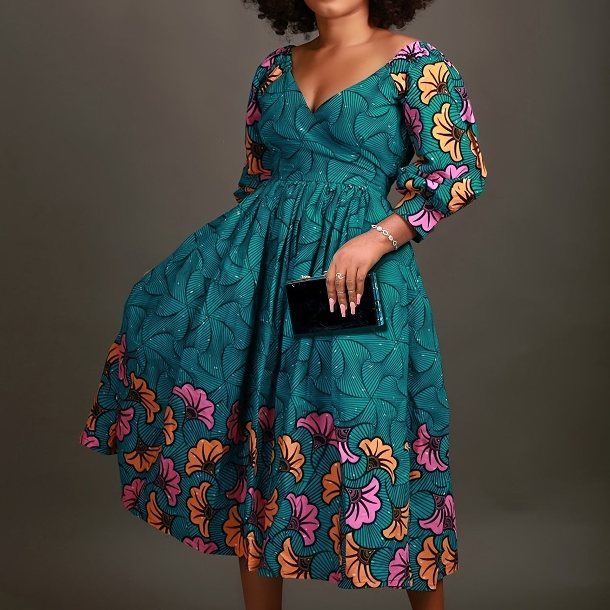 Buy Women’s Plus Size Casual Floral Stretch Polyester, Spring/Fall Wear for only $16.67 at Flexi Africa!