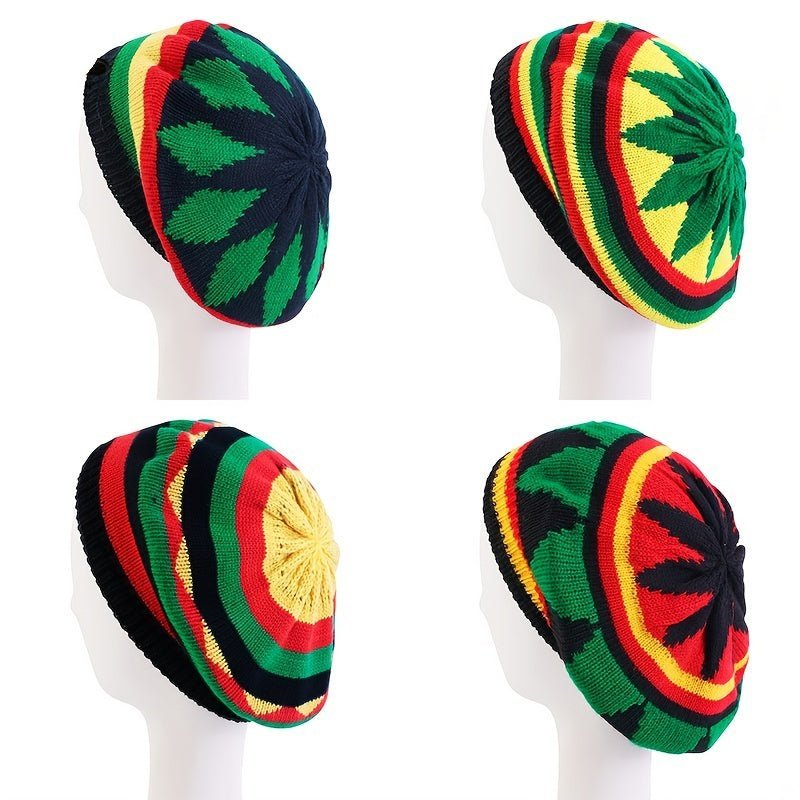 Colorful Reggae Jamaican Knitted Hat - Outdoor Street Style Wool Hat - Free Delivery Worldwide only at Flexi Africa