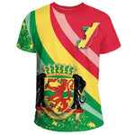 Congo Coat of Arms Graphic T-Shirt – Men’s & Kids’ 3D Print Summer Short Sleeve Casual Top - Free Delivery Worldwide only at Flexi Africa